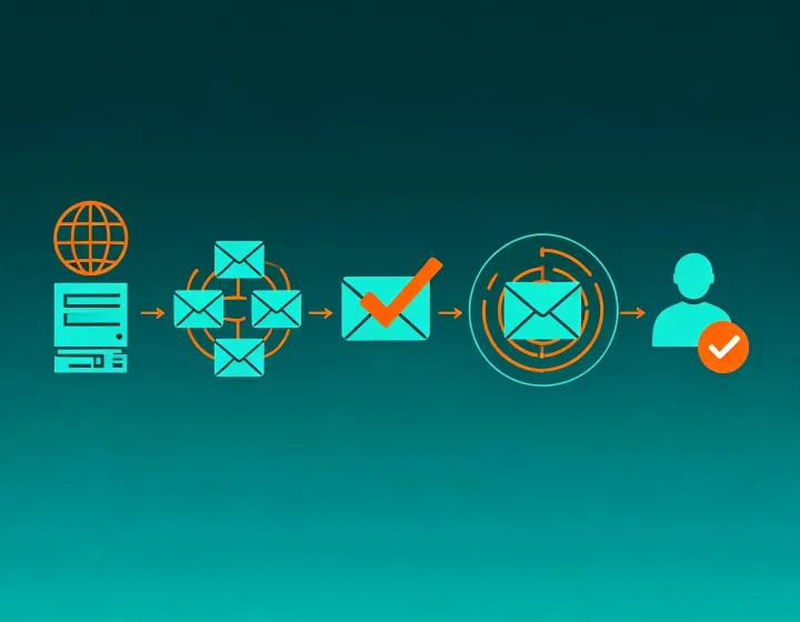 Email verification workflow canvas